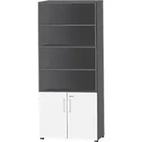 Schäfer Shop Kombischrank SET UP, 6 OH, B 800 x T 420 x H 2240 mm, graphit/weiß