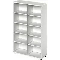 Schäfer Shop Regal TETRIS WOOD, 5 OH, Höhe inkl. Gleiter, B 1200 mm, lichtgrau
