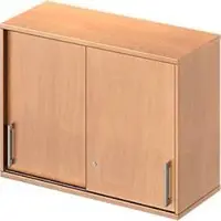 Schäfer Shop Aufsatz-Schiebetürenschrank TETRIS WOOD, 2 OH, B 1000 mm, Höhe inkl. Gleiter, Buche-Dekor
