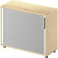 Schäfer Shop Querrollladenschrank TETRIS WOOD, 2 OH, B 1000 mm, Höhe inkl. Gleiter, Ahorn-Dekor