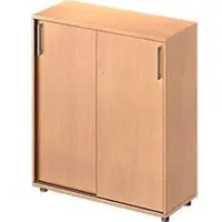 Schäfer Shop Schiebetürenschrank TETRIS WOOD, 3 OH, B 1000 mm, Höhe inkl. Gleiter, Buche-Dekor