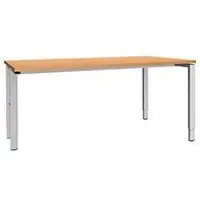 Schäfer Shop Schreibtisch MODENA FLEX, 4-Fuß-Rechteckrohr, einseitig, B 1600 mm, Buche