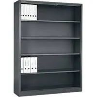 Schäfer Shop Regalschrank MS, 5 OH, T 400 x H 1935 mm, Stahlblech, Basaltgrau