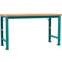 Manuflex Werkbank Profi Spezial, Tischplatte Multiplex, 1750 x 700 mm, wasserblau