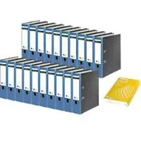 Schäfer Shop Ordner, blau, DIN A4, 80 mm, 20 Stück + GRATIS Kopierpapier
