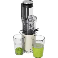 Kitchenbrothers Slow Juicer - Vertikal - Entsafter - Obst- und Gemüsepresse - 80mm - 750ml - Champagner