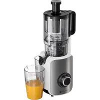 Kitchenbrothers Slow Juicer - Vertikal - Entsafter - Obst- und Gemüsepresse - 126mm - 750ml - Perlweiß/Weiß
