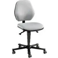 BIMOS Labordrehstuhl LEANOS 9133, mit Rollen, Kunstleder, grau