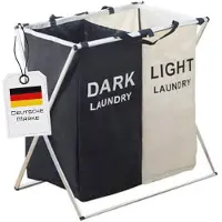 König Design Wäschesammler Fächer Wäschebox Wäschetruhe Wäschetrenner Wäschesortierer Wäsche