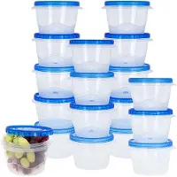 OEM Plastikbehalter 3er Set, 550 ml, buntes, rechteckig, verschraubt