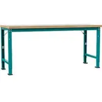 Manuflex Werkbank Profi Spezial, Tischplatte Kunststoff, 2000 x 700 mm, wasserblau