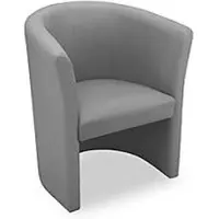 Nowy Styl Cocktailsessel CLUB, Kunstleder (100% Polyester), voll gepolstert, Sitzhöhe 450 mm, grau