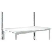 Manuflex Aufbauportal, niedrig, Grundtisch SPEZIAL Arbeitstisch/Werkbank UNIVERSAL/PROFI, alusilber