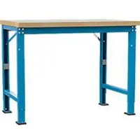 Manuflex Werkbank Profi Spezial, Tischplatte Kunststoff, 1250 x 700 mm, lichtblau
