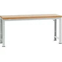 Manuflex Werkbank Profi Standard, Tischplatte Multiplex B 2000 x T 700, lichtgrau