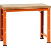 Manuflex Werkbank Profi Standard, Tischplatte Multiplex B 1250 x T 700, rotorange
