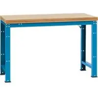 Manuflex Werkbank Profi Standard, Tischplatte Multiplex B 1500 x T 700, lichtblau
