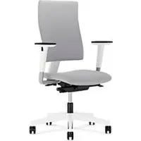 Nowy Styl Bürostuhl 4ME, Synchronmechanik, ohne Armlehnen, höhenverstellbare Rückenlehne, weiß/grau