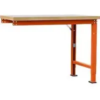 Manuflex Anbauwerkbank Profi Spezial, Tischplatte Kunststoff, 1250 x 700 mm, rotorange