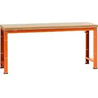 Manuflex Werkbank Profi Standard, Tischplatte Multiplex B 2000 x T 700, rotorange