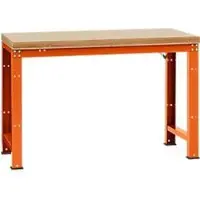 Manuflex Werkbank Profi Standard, Tischplatte Multiplex B 1500 x T 700, rotorange
