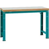Manuflex Werkbank Profi Standard, Tischplatte Kunststoff B 1500 x T 700, wasserblau