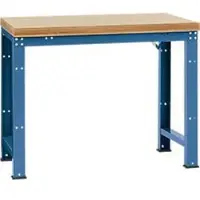 Manuflex Werkbank Profi Standard, Tischplatte Multiplex B 1250 x T 700, brillantblau