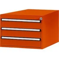 Manuflex Schubladen-Unterbauten, für Werkbank Profi Tiefe 700 mm, rotorange