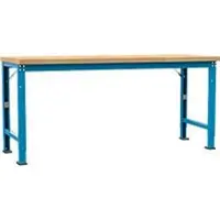 Manuflex Werkbank Profi Spezial, Tischplatte Multiplex, 2000 x 700 mm, lichtblau