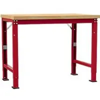 Manuflex Werkbank Profi Spezial, Tischplatte Multiplex, 1250 x 700 mm, rubinrot