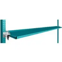 Manuflex Neigbare Ablagekonsole, für Reihe Universal oder Profi, Nutztiefe 345 mm, für Tischbreite 2000 mm, wasserblau