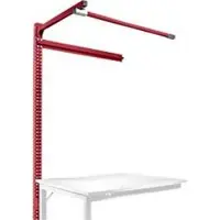 Manuflex Aufbauportal m. Ausleger, Ansatztisch STANDARD Arbeitstisch/Werkbank UNIVERSAL/PROFI, 1250 mm, rubinrot