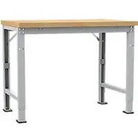 Manuflex Werkbank Profi Spezial, Tischplatte Multiplex, 1250 x 700 mm, alusilber