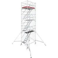 Krause Alu-Fahrgerüst Serie 5500, 200 kg/m², TÜV-geprüft, gebremste Rollen, B 1500 x T 2000 x H 8300 mm