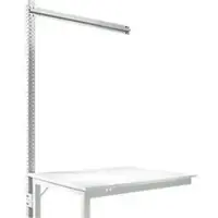 Manuflex Aufbauportal, Ansatzisch SPEZIAL Arbeitstisch-/Werkbanksystem UNIVERSAL/PROFI, 1250 mm, lichtgrau