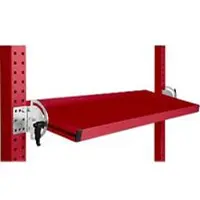 Manuflex Neigbare Ablagekonsole, für Reihe Universal oder Profi, Nutztiefe 345 mm, für Tischbreite 1250 mm, rubinrot