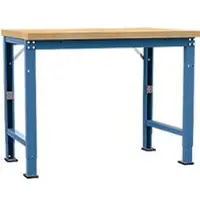 Manuflex Werkbank Profi Spezial, Tischplatte Multiplex, 1250 x 700 mm, brillantblau