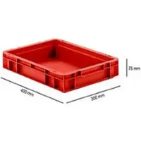 Ssi Euro Box Serie EF 4070, aus PP, Inhalt 6,9 L, geschlossene Wände, Unterfassgriff, rot