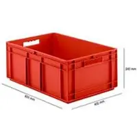 Ssi Euro Box Serie EF 6240, aus PP, Inhalt 47,5 L, geschlossene Wände, rot, Unterfassgriff