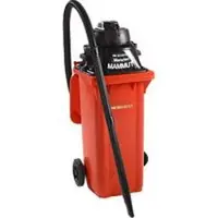Ssi Komplettset Nass-Trockensauger, ohne Werkzeugsteckdose, inkl. Großmülltonne für 120 l, 1 Patronenfilter & 1 Vliesfilter, rot