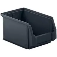 Ssi Sichtlagerkasten Serie FLEXI LF 221, recycelter Kunststoff, L 234 x B 150 x H 122 mm, 2,7 l, eisengrau, 25 Stück