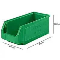 Ssi Sichtlagerkasten Serie PROFI LF 421, Polypropylen, L 380 x B 185 x H 154 mm, 7,8 l, grün