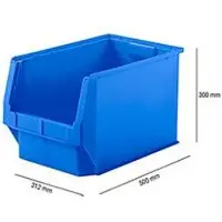 Ssi Sichtlagerkasten Serie PROFI LF 533, Polypropylen, L 500 x B 312 x H 300 mm, 38 l, blau