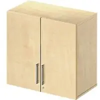 Schäfer Shop Aufsatzschrank LOGIN, 2 Ordnerhöhen, Griffe unten, B 800 x T 420 x H 726 mm, Ahorn Dekor/Ahorn