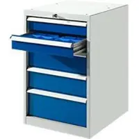 Schäfer Shop Schubladenschrank SB 5801, lichtgrau/blau