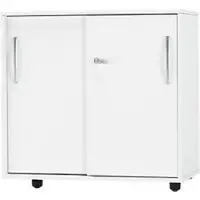Schäfer Shop Schiebetürenschrank LOGIN, 2 Ordnerhöhen, B 800 x T 420 x H 788 mm, weiß/weiß