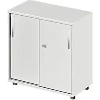 Schäfer Shop Schiebetürenschrank LOGIN, 2 Ordnerhöhen, B 800 x T 420 x H 788 mm, lichtgrau/lichtgrau