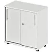 Schäfer Shop Schiebetürenschrank Start Off, 2 OH, abschließbar, B 800 x T 420 x H 788 mm, Holz, lichtgrau/lichtgrau