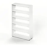 Schäfer Shop Regal TETRIS WOOD, 5 OH, Höhe inkl. Gleiter, B 1000 mm, weiß