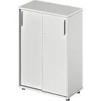 Schäfer Shop Schiebetürenschrank Proplana, 3 Ordnerhöhen, Breite 800 mm, Höhe 1160 mm, lichtgrau